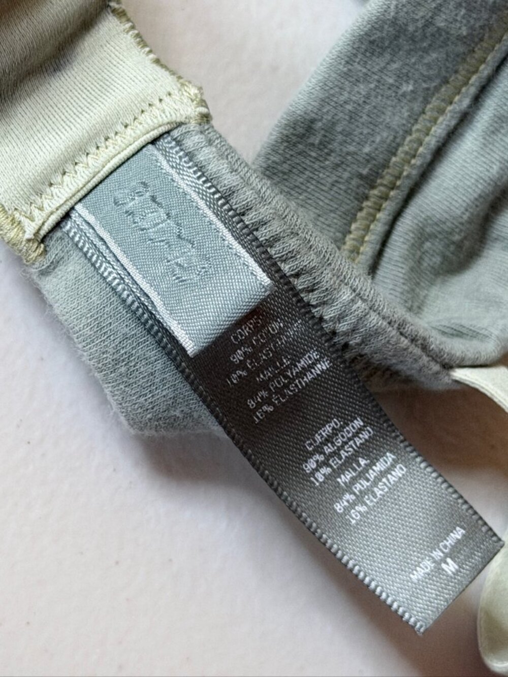 Skims Bra Medium Womens Sage Green Cotton Stretch Triangle Bralette - Picture 5 of 5